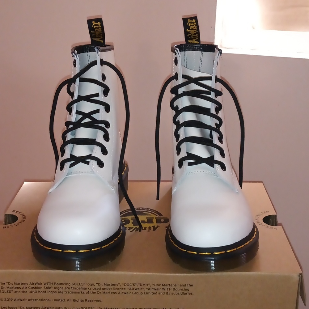 White Dr. Marten Boots